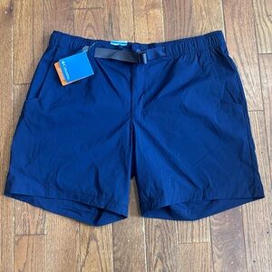 Columbia Men's Omni-Shade Landroamer Ripstop Shorts, Navy, 38”W, 7” inseam